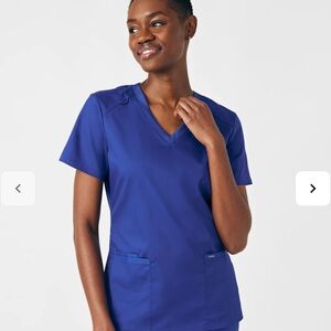 Landau Royal Blue Scrub Top